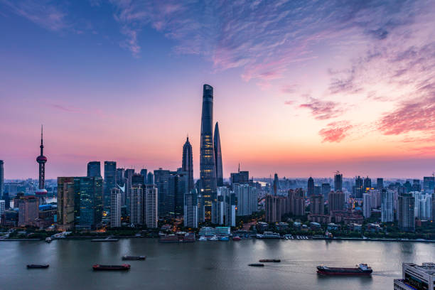 istock Shanghai Skyline at sunrise 1202299932