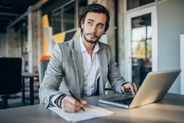 istock Businessman working in the office 1202315038
