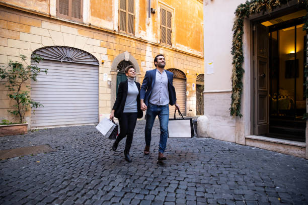 istock Man shopping in central Rome 1202315320