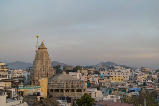 istock Beautiful sunrise view at Udaipur, India 1202318530