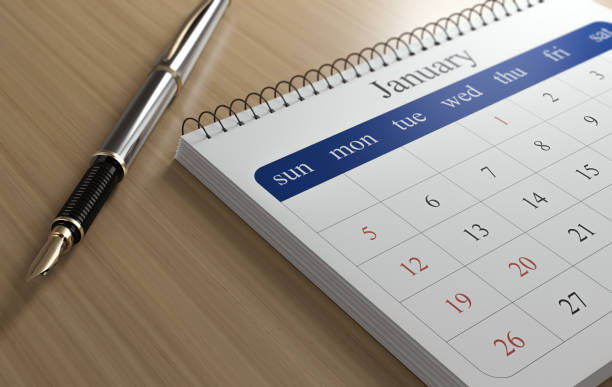 istock 2020 calendar and fountain pen on desk 1202320002