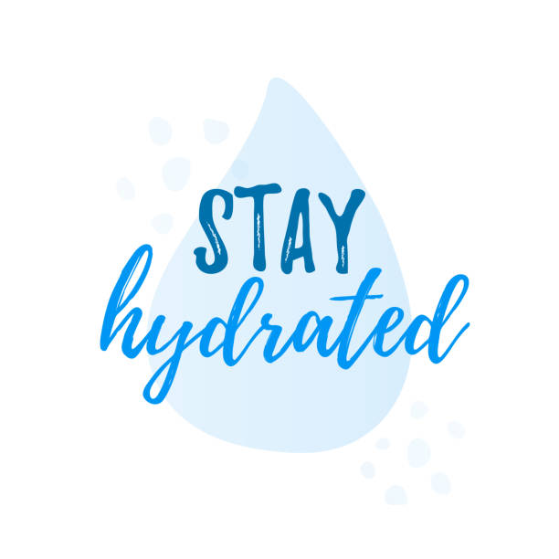 ilustrações de stock, clip art, desenhos animados e ícones de stay hydrated yourself quote calligraphy text. vector illustration text hydrate yourself. - refreshment
