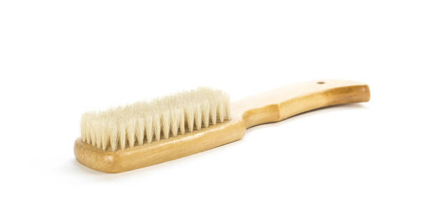 istock Brush with wooden handle. Close up. Isolated on a white background 1202330764