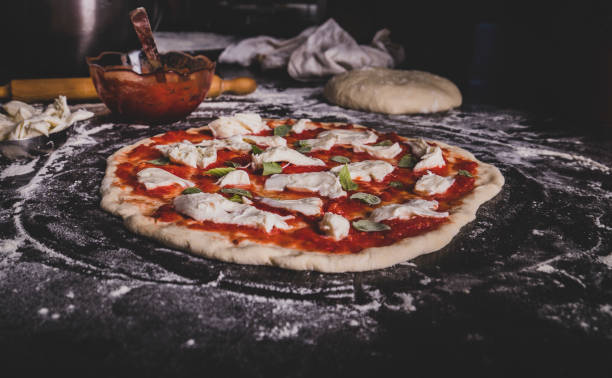 Making an Italian pizza at home