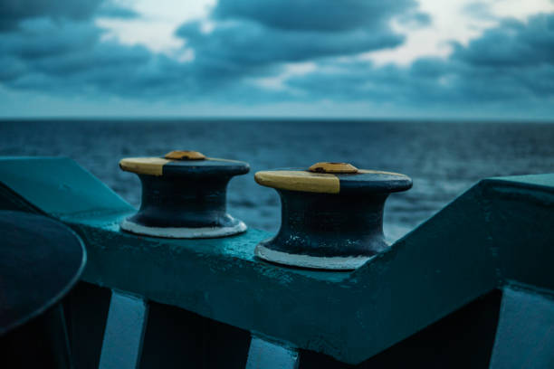 istock Ship mooring equipment at sea. Warping Rollers 1202332255