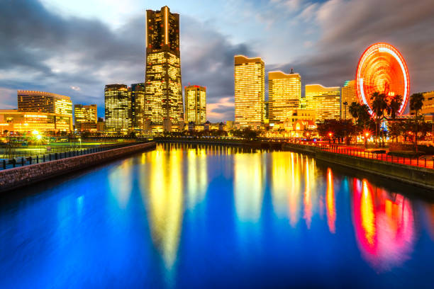 istock Yokohama, Japan skyline at Minato Mirai waterfront district. 1202339955