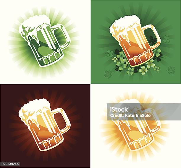 Überquellen Bierkrug Stock Vektor Art und mehr Bilder von Alkoholisches Getränk - Alkoholisches Getränk, Altertümlich, Bier