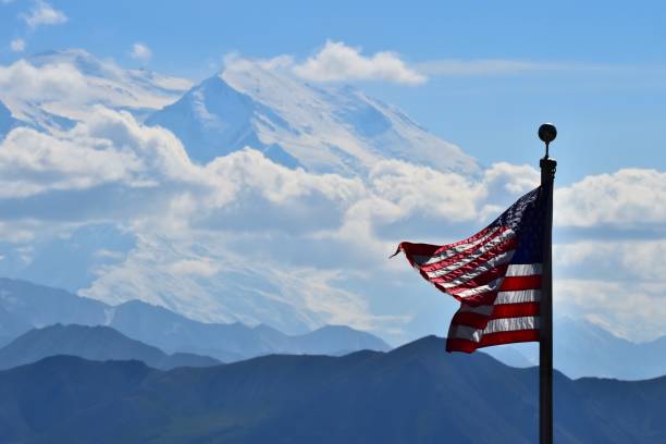 istock Denali and the American Flag 1202342520