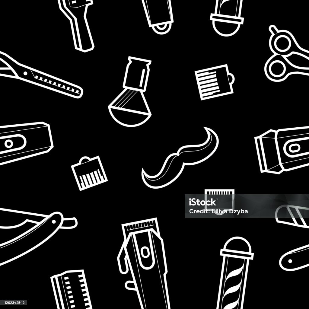 Barbershop Background Haircuts And Shaving Tools Vector Seamless Illustration In Flat Style Idea Printing On Fabric Design In Advertising Stock Illustration - Download Image Now - iStock Barbershop Background Haircuts And Shaving Tools Vector Seamless Illustration In Flat Style Idea Printing On Fabric Design In Advertising Stock Illustration - Download Image Now - iStock