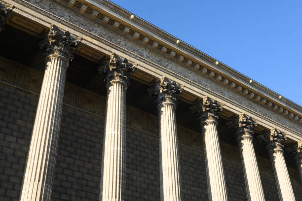 istock Neo Classical Architectural Columns with Corinthian Capitals in Paris Frannce 1202343693