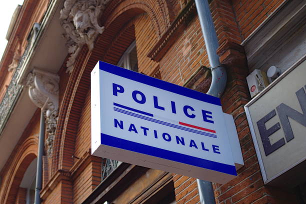 Facade of a police station in France The image shows the facade of the federal police building in Toulouse France police station stock pictures, royalty-free photos & images