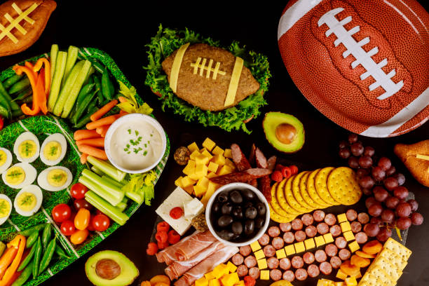 istock championship game game catering food, appetizer for party. 1202346097