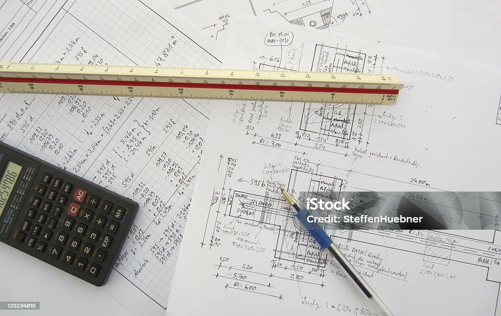 Gebäude plan - Lizenzfrei Ingenieur Stock-Foto