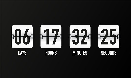 Timer Countdown Scale Countdown Timer Clock Counter Mechanical Scoreboard Vector Template For ...