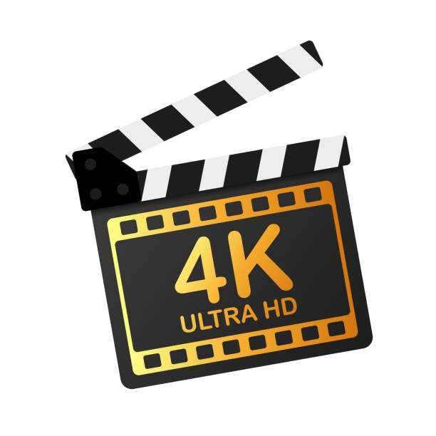 istock 4k hd. Modern technology signs. Vector illustration symbol Monitor display Label 1202350314
