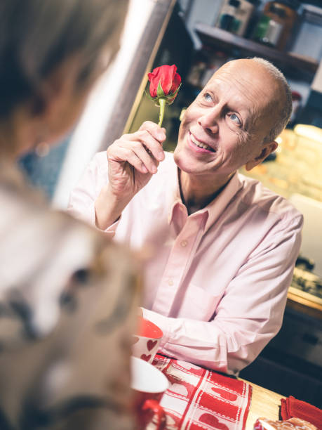 istock Senior couple Valentines Dinner 1202355846