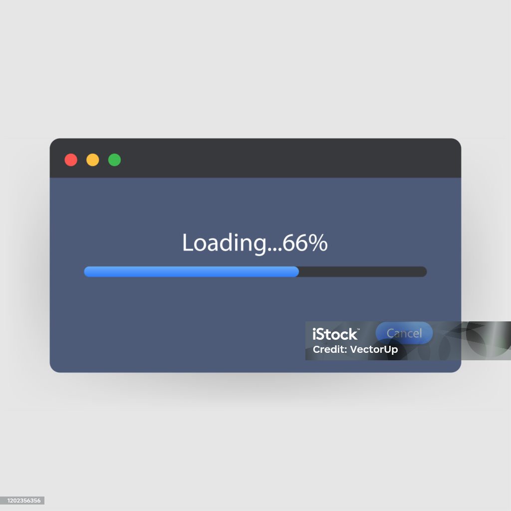 Loading Data Window With Progress Bar Stock Illustration - Download ...
