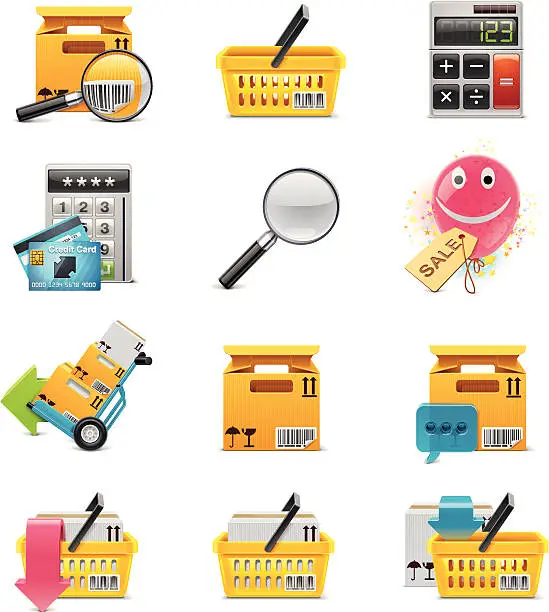 Vector illustration of E-commerce icon set
