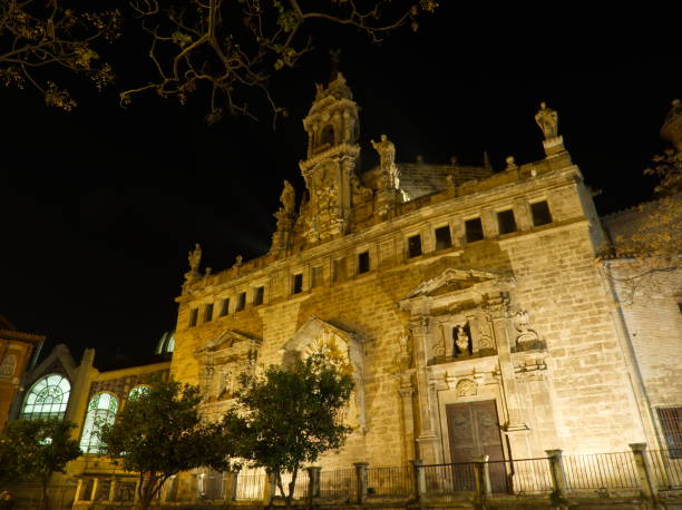istock Church Sant Joan del Mercat by night 1202360664