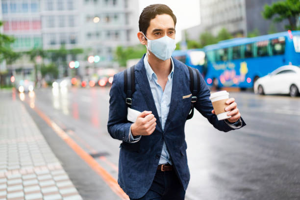 istock He goes to the work by foot 1202369427