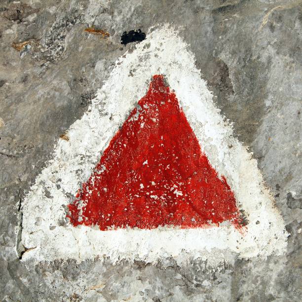 istock red and white hiking trail signs symbols 1202369524