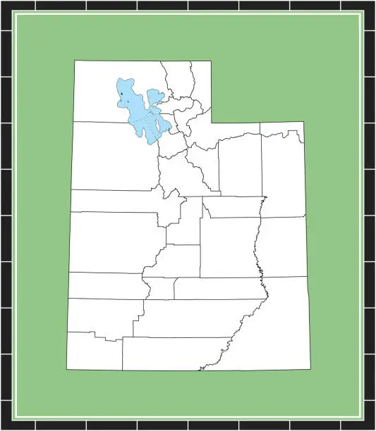 Vector illustration of Utah county map downloadable