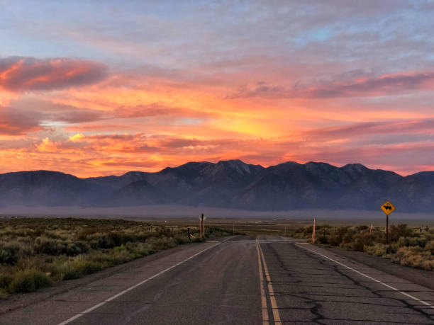 istock Majestic Pink Sunset over a Road 1202376123