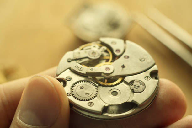 istock Watchmaker's workshop, mechanical watch repair 1202378927