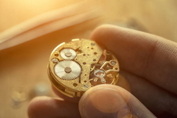 istock Watchmaker's workshop, mechanical watch repair 1202378947