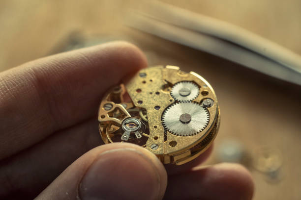 istock Watchmaker's workshop, mechanical watch repair 1202378949