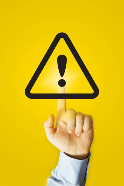 Exclamation mark, warning and safety concept