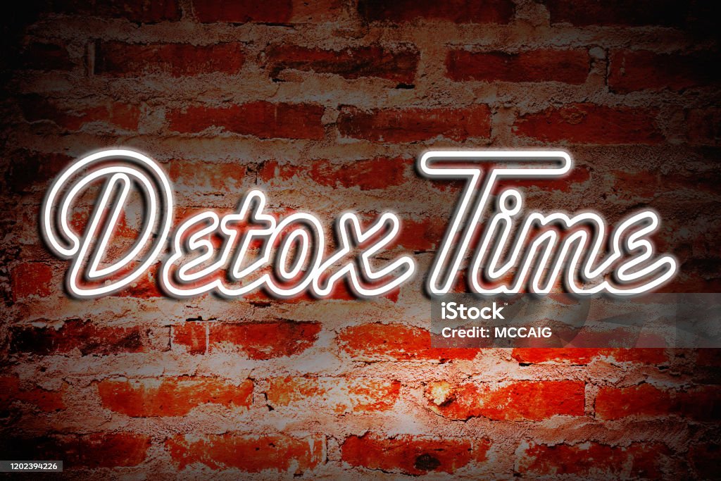 Detox Detox Time Sign Sobriety Stock Photo