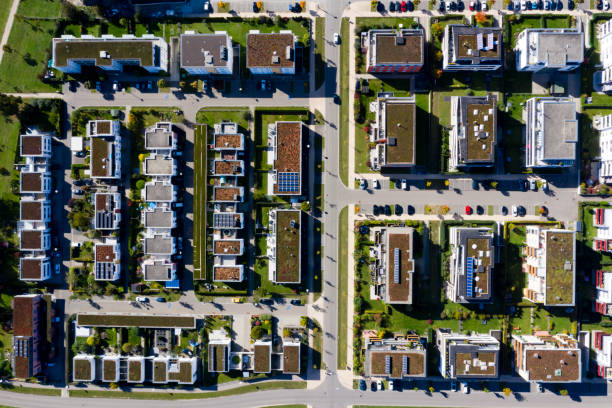 istock Modern Houses Viewed from Above 1202394936