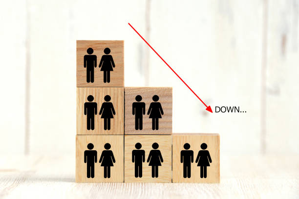 日本の画像の減少 - 過疎化 ストックフォトと画像