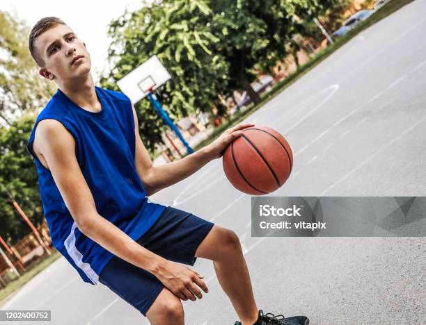 Improving His Dribbling Skills Stock Photo - Download Image Now - Basketball - Sport, Teenage Boys, Basketball - Ball