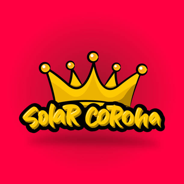 istock Coronavirus. Solar Corona hand drawn brush lettering. Vector illustration logo text for webpage, print and advertising 1202404694
