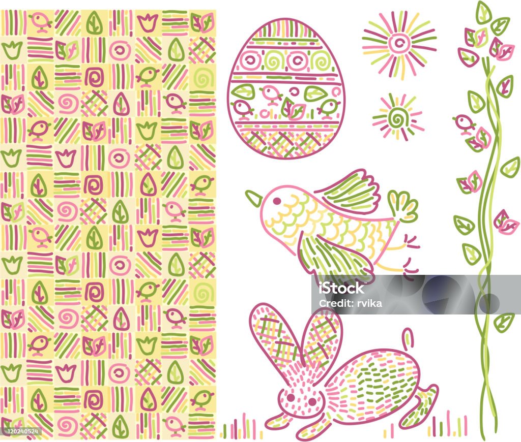 Elements for Easter design. - Векторная графика Абстрактный роялти-фри