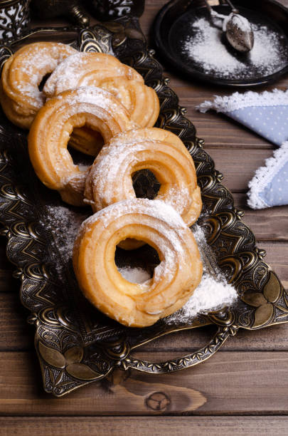 istock Bagel custard dough with white filling 1202413232