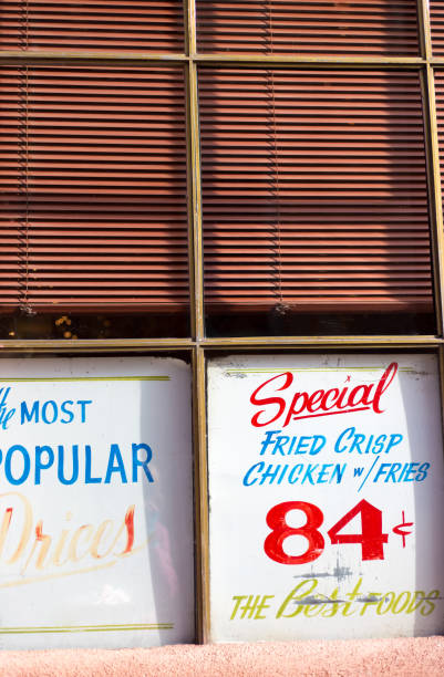 istock Vintage Restaurant Sign: Special Fried Crisp Chicken: 84 Cents 1202418221
