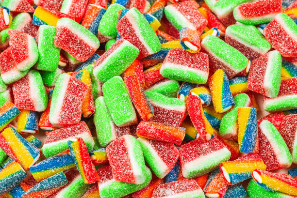 istock Assorted gummy candies. Top view. Jelly  sweets. 1202419980