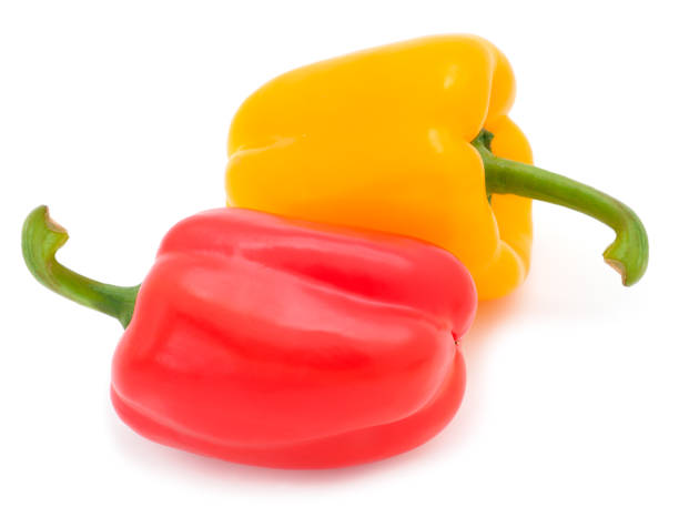 istock Peppers red and yellow isolated. 1202422950