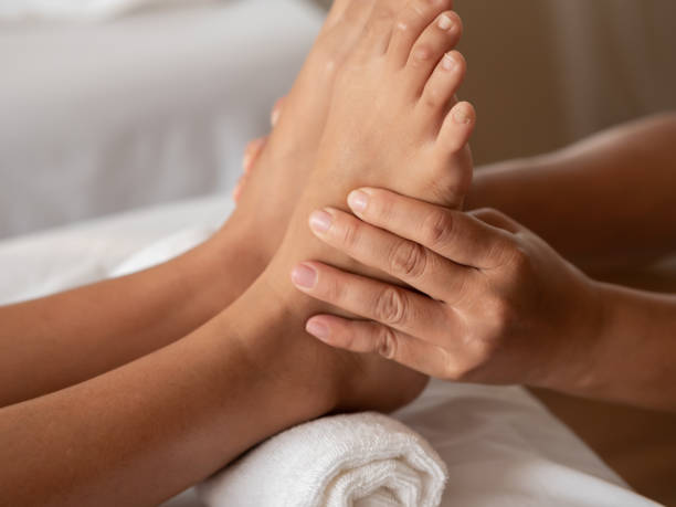 istock Close-up Foot massage in spa salon 1202422962