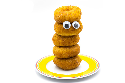 Stack of Donuts With Google Eye Faces