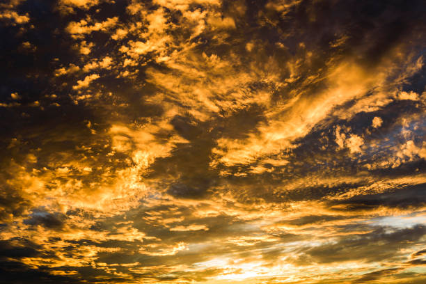 istock Colorful beautiful sunset with the orange cloud background 1202426767