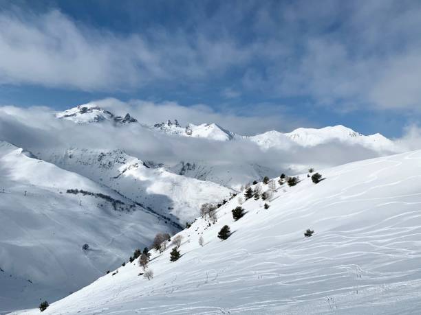 istock panorama of the snowy Maritime Alps 1202435848