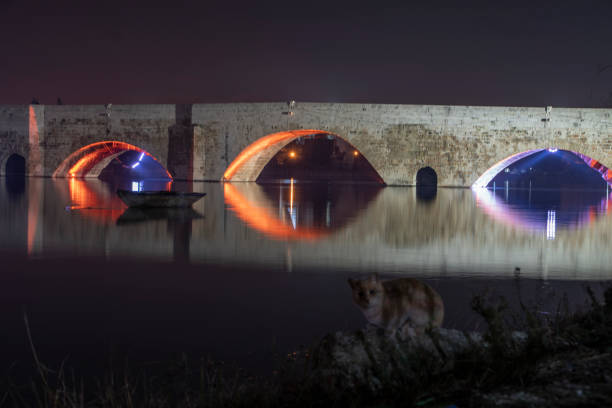 istock Historic Tashbridge located on seyhan river in Adana, Turkey 1202436828
