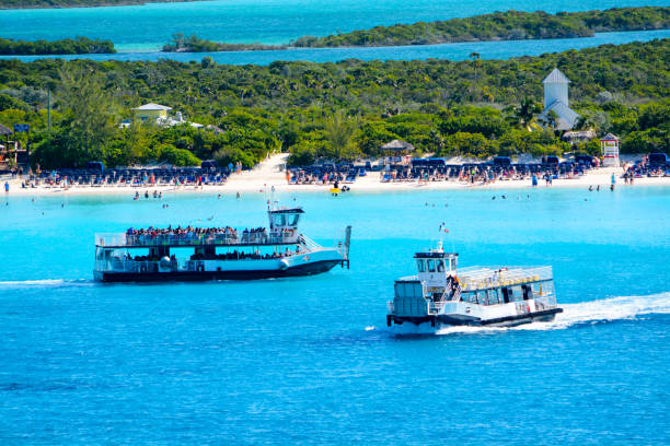 istock Looking over Half Moon Cay, Bahamas from a Cruise Ship. 1202442680