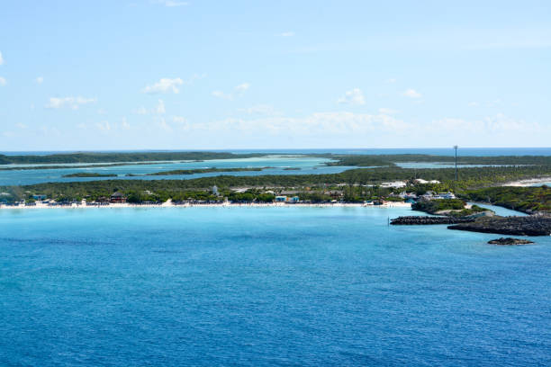 istock Looking over Half Moon Cay, Bahamas from a Cruise Ship. 1202442788