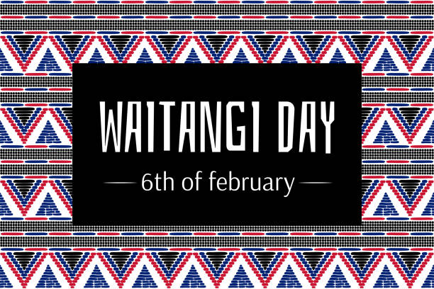 illustrazioni stock, clip art, cartoni animati e icone di tendenza di vettore di sfondo del giorno waitangi. 6 febbraio. festival delle vacanze in nuova zelanda. storia maori. - waitangi day