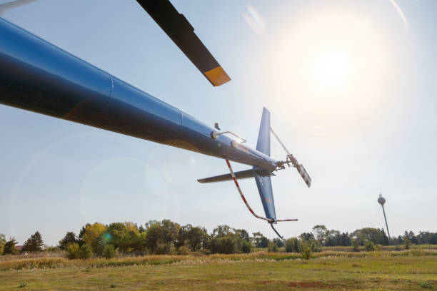 istock Helicopter tail boom with rotors and fins 1202443991